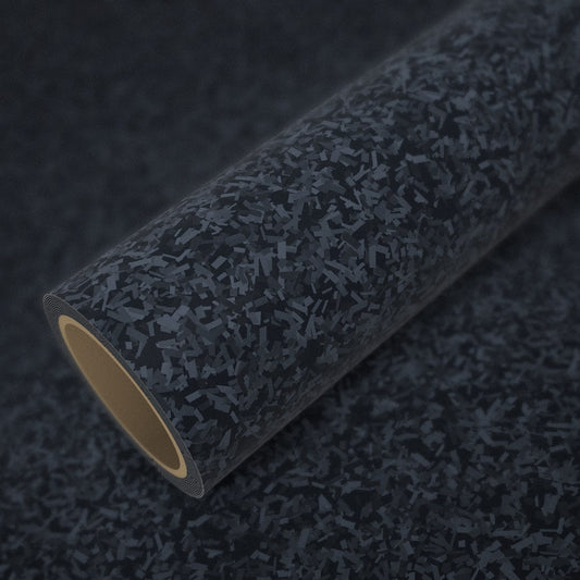 Rolle Folie Forged Carbon 3D auf einem Bogen derselben Folie